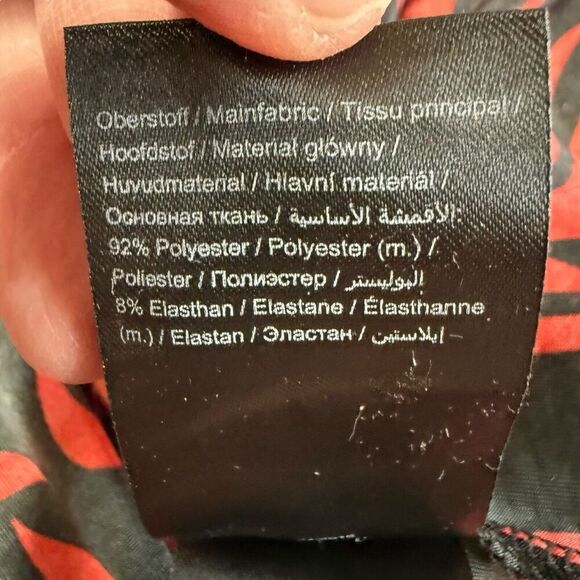 Ulla Popken Open Jacket Red Black 32/34 Artsy Classic Relaxed Stretch - Picture 4 of 8